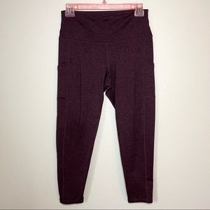 Aerie Chill. Play. Move. Athletic Leggings w/ Pockets - Maroon